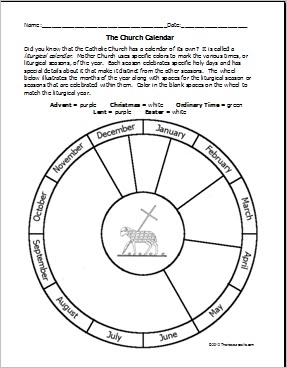 church calendar template