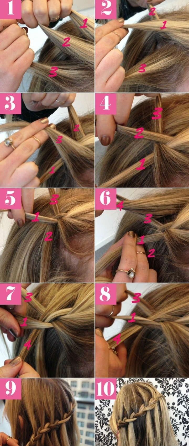 How to Do a Waterfall Braid: Easy Braided Hairstyles Tutorial #DIY #Hairstyle #T...