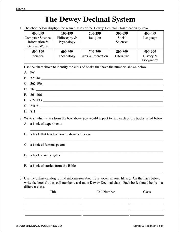 dewey decimal classification bethesda elementary