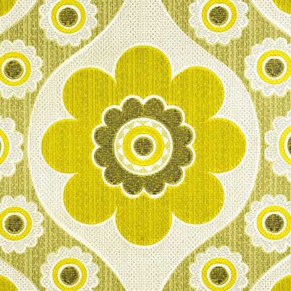 Vintage 1960s Original Geofloral Mid Century Modern Brown Wallpaper Vintage 1960s Original Geofloral Mid Century Modern Brown Wallpaper