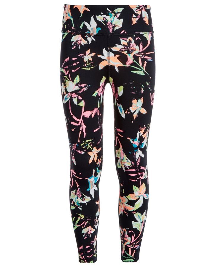 Ideology Big Girls High-Waisted Printed Leggings, Created for Macy's - Neon ...