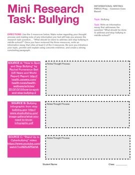 Opinion about bullying essay