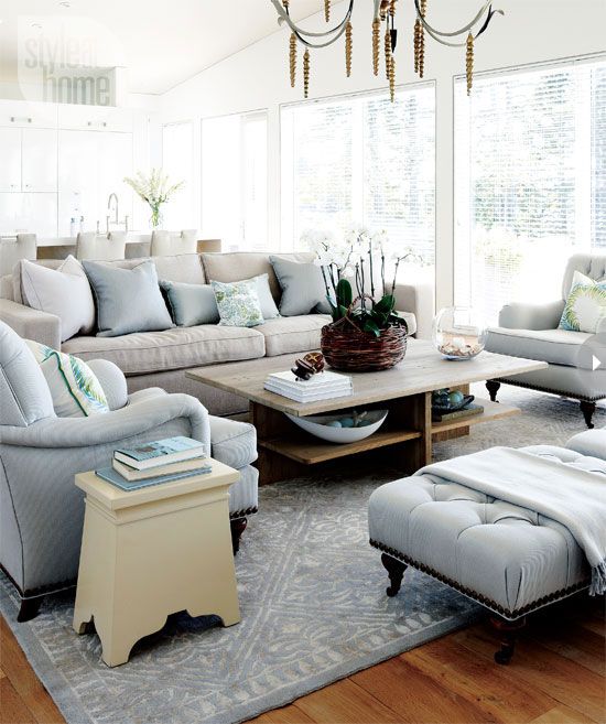 Coastal Cottage Blue Grey Style Chic Coastal Cottage Blue Grey Style Chic Living Room