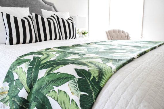BEAUTYMISC Natural Modern Linen Hotel Bed Runners Stitching Color Style Bed Scarf Pet Bed Scarf Protector Bed Cover Bedspreads for King//Queen//Twin//Full//California King Size Bed