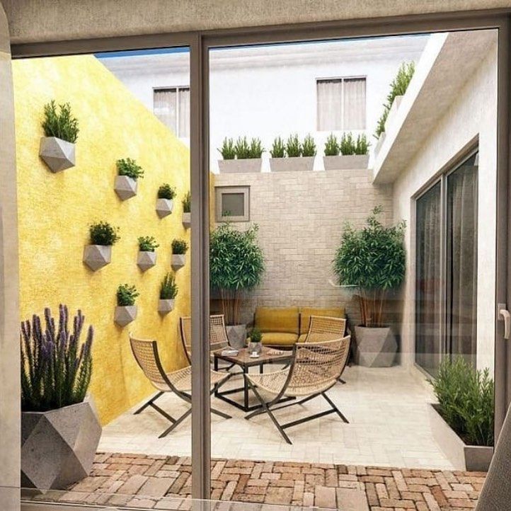 Balcony Decor Patio Interior Courtyard Design Patio