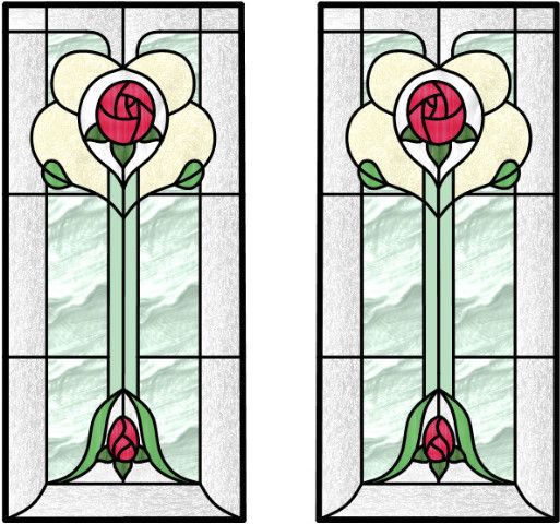 picture Stained Glass Art Deco Rose pinterest
