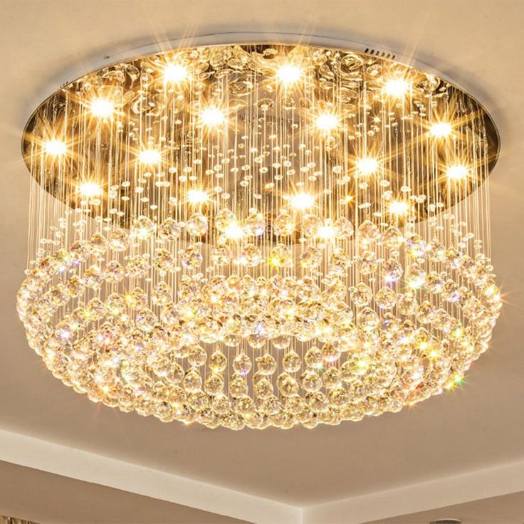 Petal Shape Raindrop Crystal Chandelier Ceiling Light With Round Base Lights Led Fixtures Petal Shape Raindrop Crystal Chandelier, Round Raindrop Crystal Chandelier