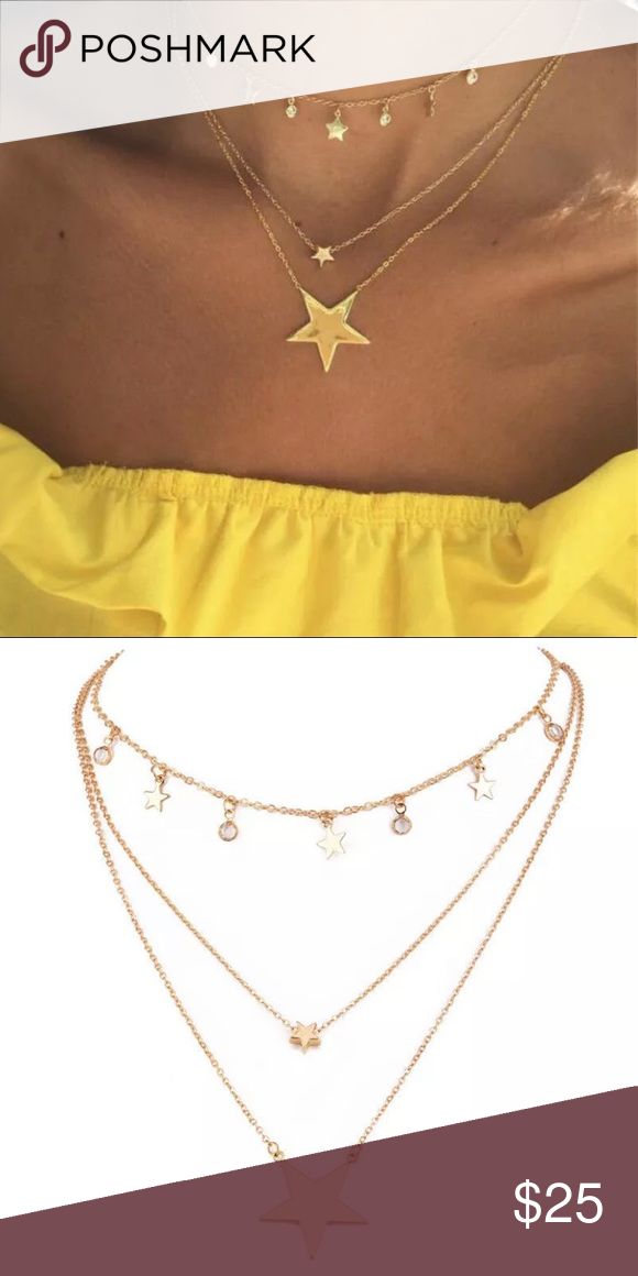 Metal Color: Gold Colou Davitu Round Chain Pendant Multilayer Necklace New Retro Bohemian Multilayer Gold Star Metal Necklace Metal Color: Gold Colou Davitu Round Chain Pendant Multilayer Necklace New Retro Bohemian Multilayer Gold Star Metal Necklace