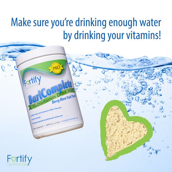 DRINK YOUR VITAMINS! Combine BariComplete & BariClear, our unflavored