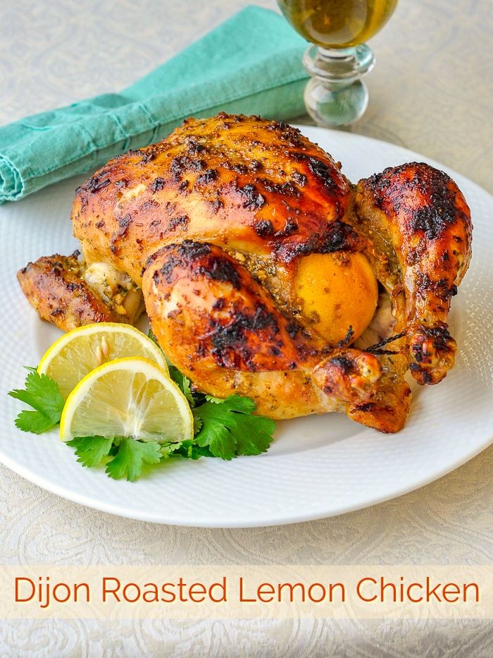 Easy Lemon Dijon Roast Chicken - Oven chicken recipes easy #oven #chicken #recipes #easy Easy Lemon Dijon Roast Chicken