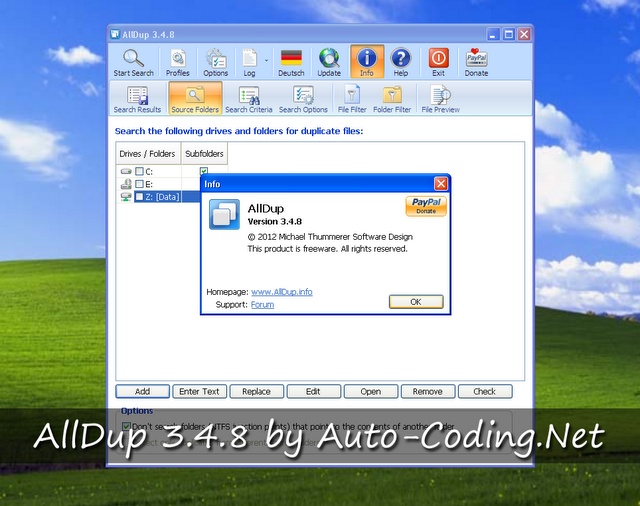 AllDup 348 - Over time on any system, duplicate files can become - foto freeware deutsch AllDup 348 - Over time on any system, duplicate files can become - foto freeware deutsch