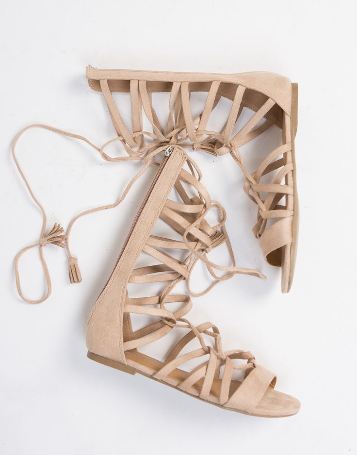 brown suede gladiator sandals