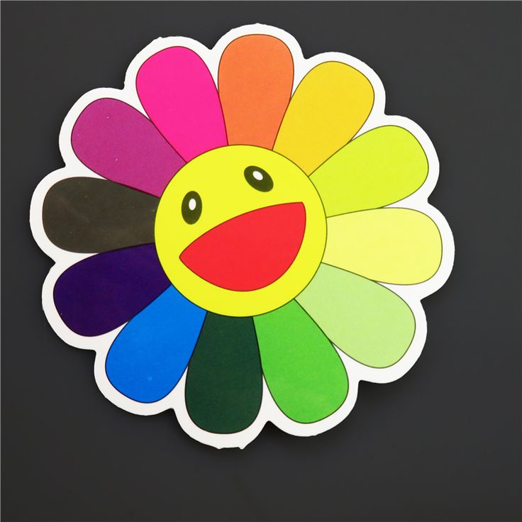 Colorful Flowers Stickers Single Tide Brand Sticker Waterproof Pvc Kids
