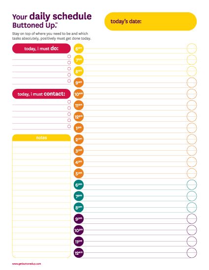 365 day calendar template