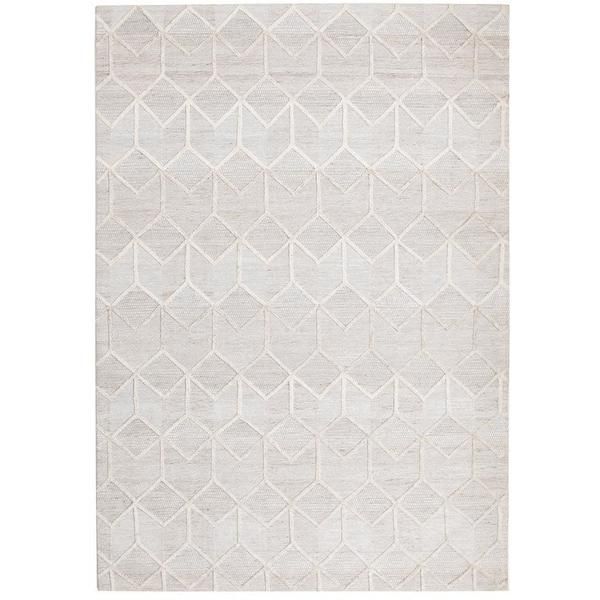 Vienna 2355 Hand Loomed Grey Beige Patterned Wool And Viscose Modern Rug Modern Rugs Rugs Floor Area Rugs