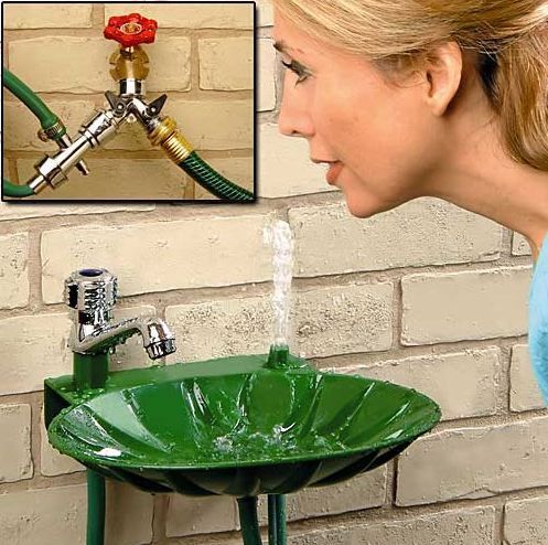 Backyard faucet and drinking fountain
