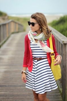 Yellow and brown striped dress Yellow and brown striped dress