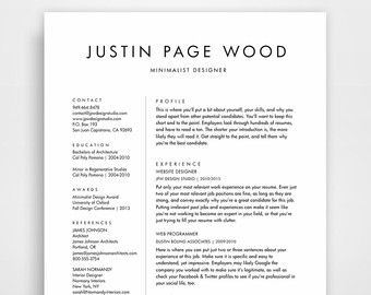 minimalist resume templates