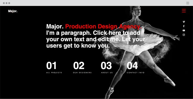 Production Company Website Template WIX Production Company Website Template WIX