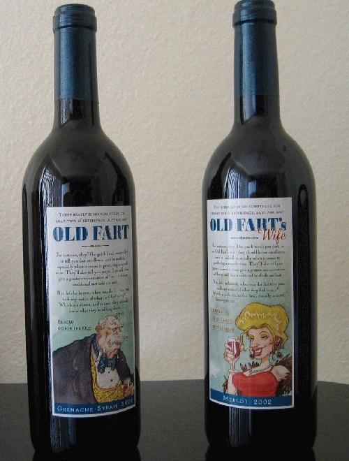 Old fart wine label