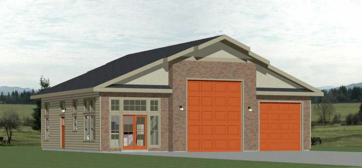 PDF Floor Plan 1,776 sq ft 50x40 2-RV Garage Model 1A