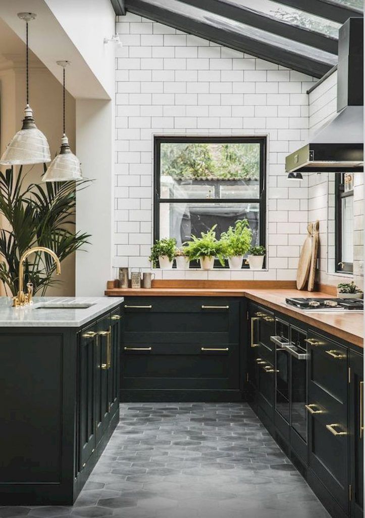 zwarte keuken chic landelijk | Minimalist kitchen design ...