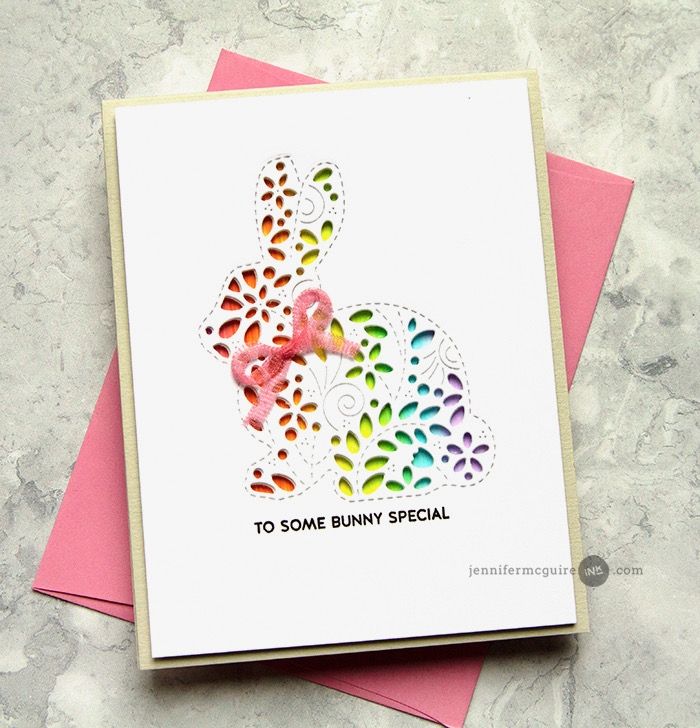 Simon Says Stamp Filigree Bunny Wafer Die S638 Fresh Bloom Jennifer Mcguire Ink Simon Says Stamp Paper Cards