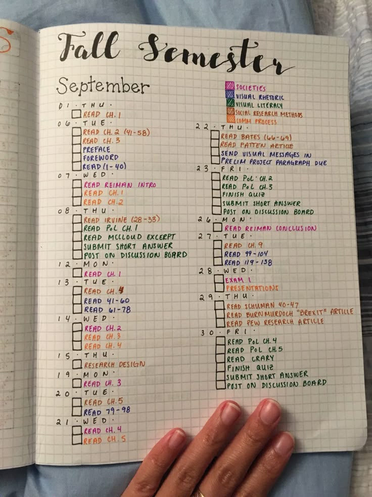 cute class schedule template