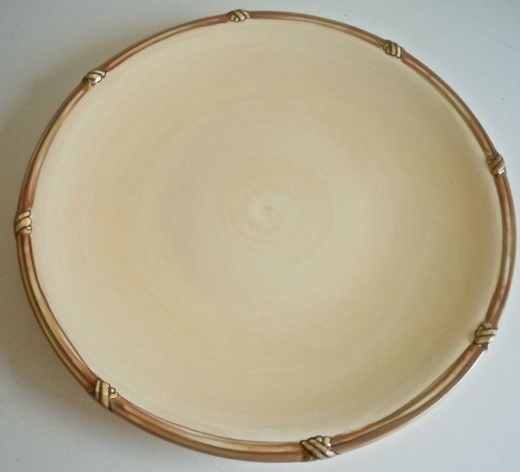 Clay Art Rattan Rim Butter Dinner Plate Clay Art Rattan Rim Butter Dinner Plate