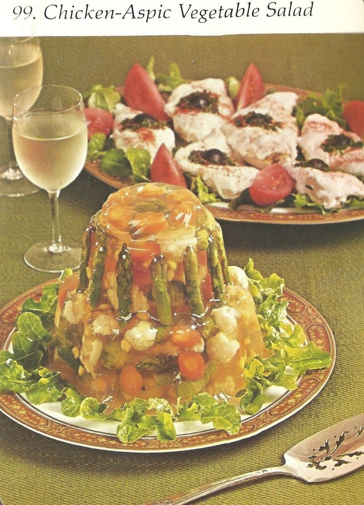 Aspic salad | Vintage recipes, Retro recipes, Jelly salad