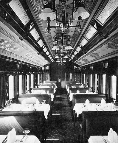 train dining interior railway grand trunk interiors railroad rail trains pullman archives library restaurant fittings decor built cars passenger 1900