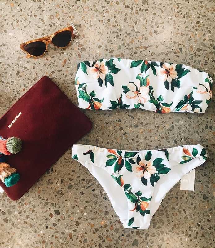 10% off floral bandeau bikini top beach swimsuit bathing suits teen swimsuits fo...