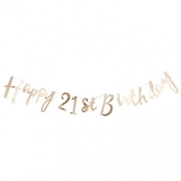 Gold Foiled /'Happy Birthday/' Party Bunting//Garland 1.5m