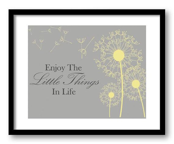 Enjoy The Little Things In Life Yellow Grey Gray Dandelion Bathroom Art Print Wall Decor Bathroom Enjoy The Little Things In Life Yellow Grey Gray Dandelion Bathroom Art Print Wall Decor Bathroom