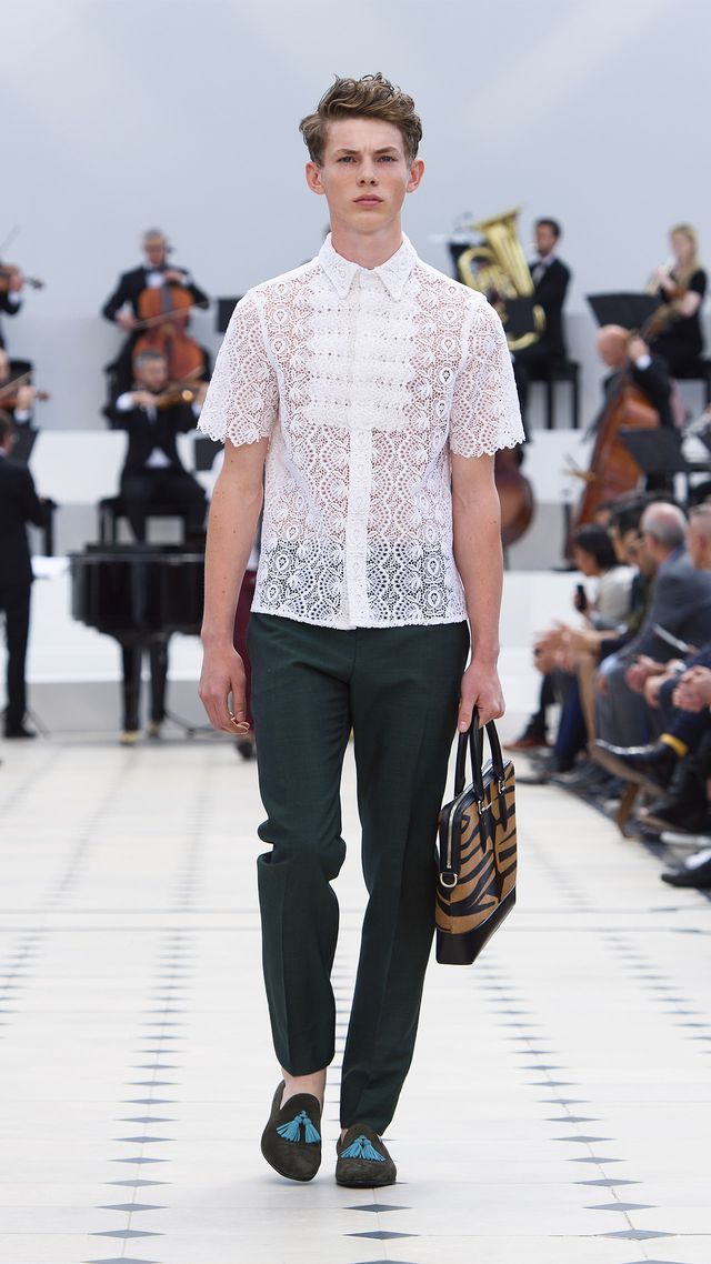 Burberry mens lace best sale shirt