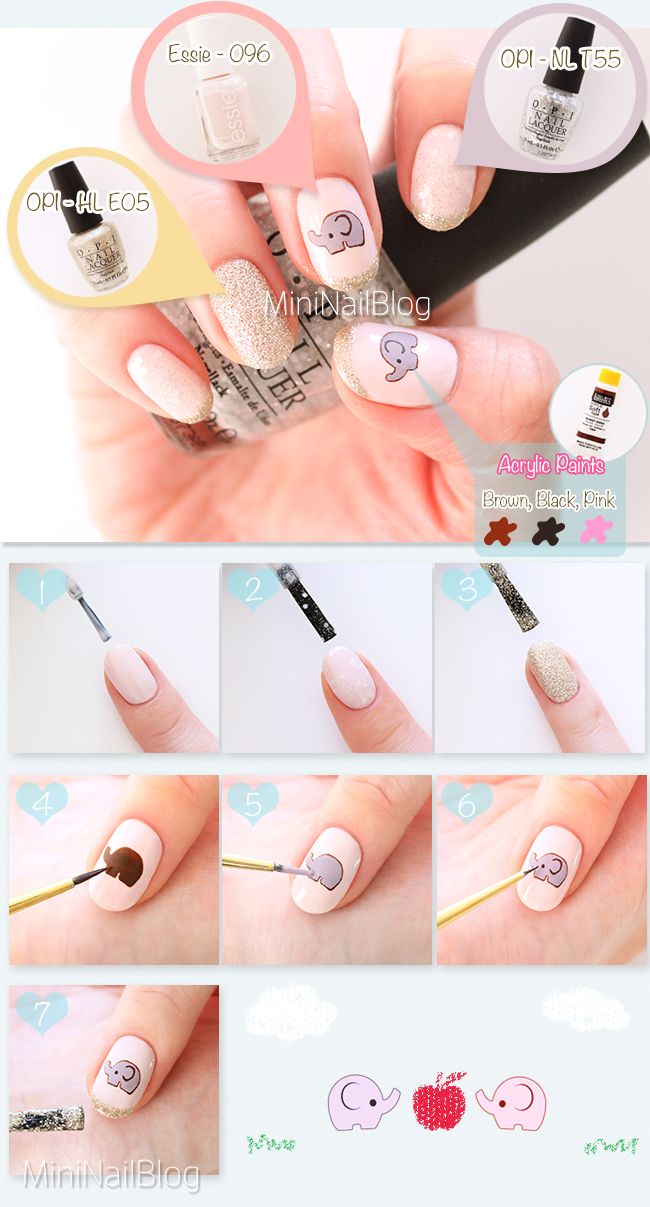 #NOTD Elephant Nail Art! Please visit my blog for the details of this tutorial x…
