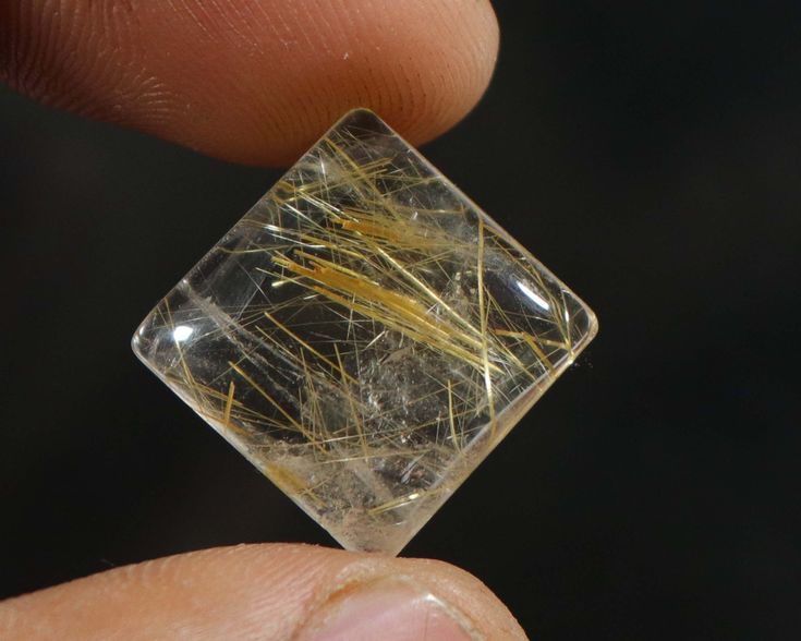 Natural Golden Rutile Quartz Cabochon Electric Fire Loose Gemstone Round Shape Top Making For Hand Made Jewelry 7 Ct 14X14X5 MM MV-77