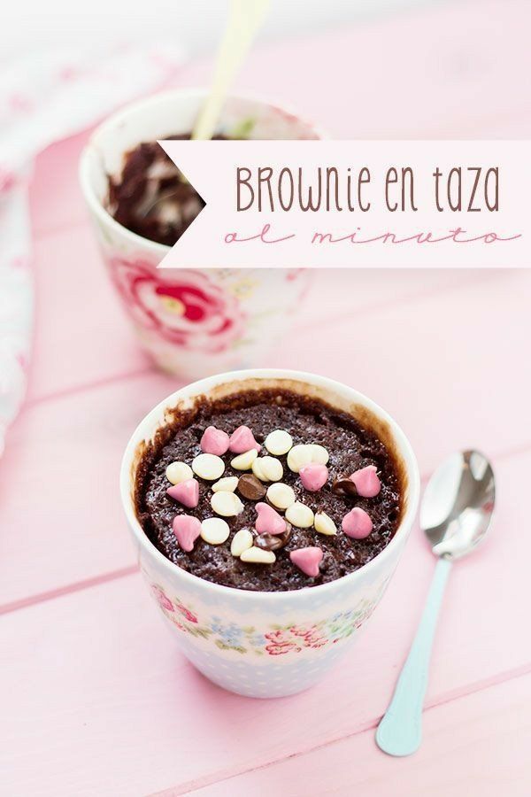 24 Recetas Rapidas De Mug Cake En Taza Murano Sports Receta De Brownies Postre Con Pocos Ingredientes Pastel En Taza Recetas
