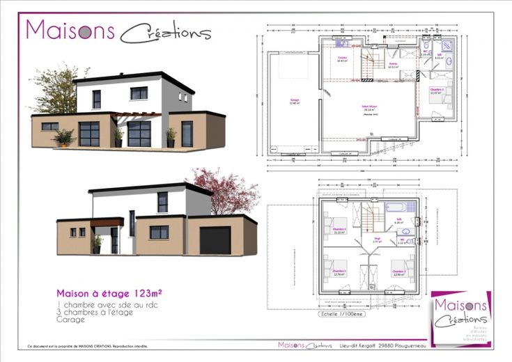 Super Plan maison 110 m2 etage WX11 plan maison Pinterest - plan de maison de 100m2 plein pied Super Plan maison 110 m2 etage WX11 plan maison Pinterest - plan de maison de 100m2 plein pied