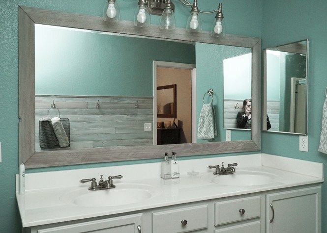 Diy Bathroom Mirror Frame For Under 10 Hello Hayley Blog Mirrors Master Makeover Design Diy Bathroom Mirror Frame For Under 10, Bathroom Mirror Ideas Diy