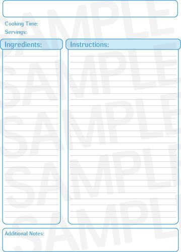 cookbook page template