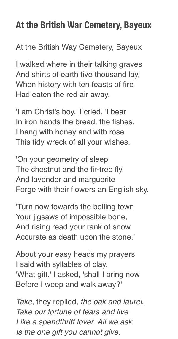 Charles Causley poem Poetic - Painting With Words Charles Causley poem Poetic - Painting With Words