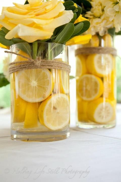 Yellow Flowers Wedding Centerpiece With A Zing Of Lemon Yellow Flowers Wedding Centerpiece With A Zing Of Lemon