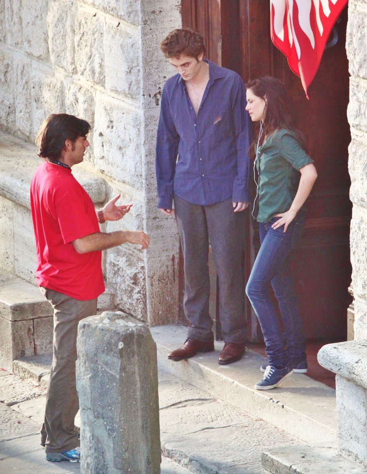 New Moon Rob & Kris during filming in Italy with
