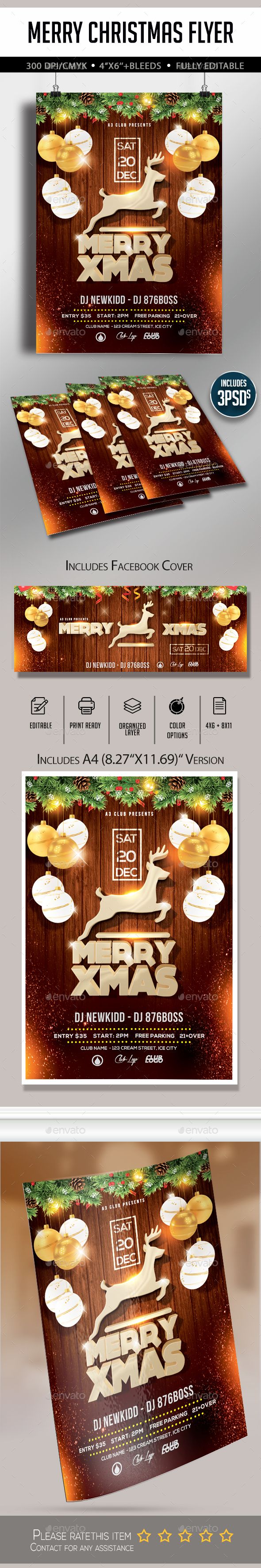 Christmas Flyer - Clubs & Parties Events cards, champagne, christmas flyer, christmas night, christmas party, christmas template, classy, december, dinner, elegant, gift, gold, holiday, invitation, invites, merry christmas, minimal, new, new year, new year party, party, party flyer, vip, white, winter, x-mas, xmas
