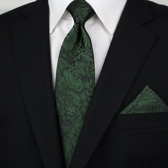 New polyester Men/'s Neck Tie only Paisley Charcoal Dark Gray Wedding Prom formal