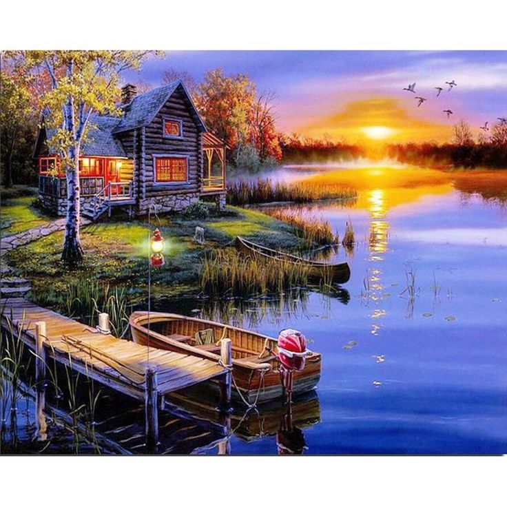 Beautiful House DIY Full 5D Diamond Painting Cross Stitch Kit Crafts Home Decor