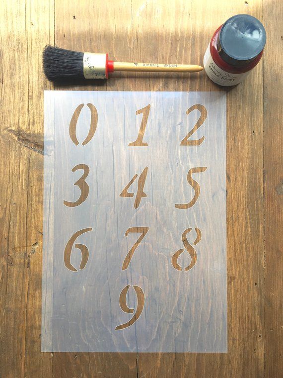 Old English Numbers stencil 09 for walls furniture or craft Etsy Old English Numbers stencil 09 for walls furniture or craft Etsy