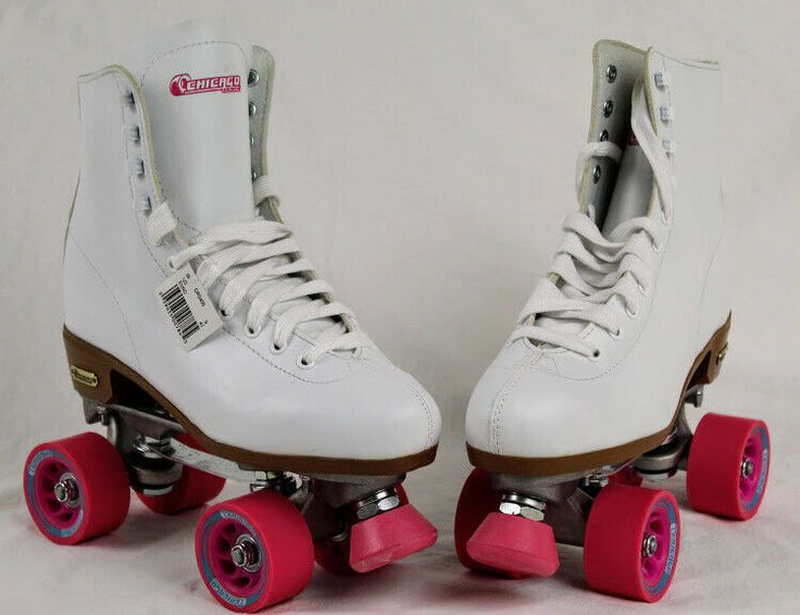 Chicago Skates 400 Women’s Classic Roller Skates – White Pink Skates