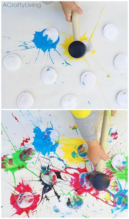 Machen Sie diese Farbe Kunst mit Ihren Kindern mit Farbe, co ... machen Sie es s...